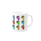 yomi0408のカラフルゲームガール Mug :right side of the handle