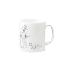 Heikyの狐と剣士（背景透過ver.） Mug :right side of the handle