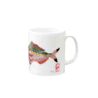 HM.おきなわのグルクン　ちぎり絵 Mug :right side of the handle