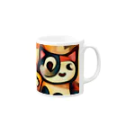 T2 Mysterious Painter's ShopのMysterious Cat Mug :right side of the handle