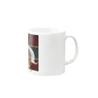 art-Laboの円山応挙 【世界の名画】 朝顔狗子図杉戸 円山派 犬 子犬 日本画 絵画 美術 art Mug :right side of the handle