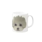 トイプードルのかわいい水彩画の水彩画トイプードルかお Mug :right side of the handle