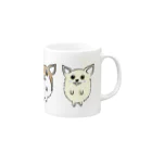 チワワのメロとミルク　「まんまるいぬ」YouTuber犬のチワワのメロとミルクのグッズ Mug :right side of the handle