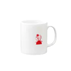 TAY COFFEE STANDのカヌレとコーヒー豆の三つ編みの女の子【Lou】ルーちゃん Mug :right side of the handle