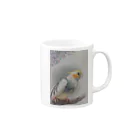 ショップみほりんのオカメインコの琥珀ちゃん Mug :right side of the handle