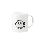 moonriver2020の手をあげるシマエナガくん Mug :right side of the handle