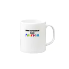 ブックアーマーのmake freedom Mug :right side of the handle