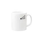 PyriteDesignのアンテナ1本【日用品】【ワンポイント】【デザイン色：黒】 Mug :right side of the handle