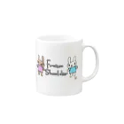 grk0 🌟ウサギのチャとシロ〜時々カッパのFrozen Shoulder Mug :right side of the handle