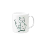 のほほん屋のバスケねこちゃん Mug :right side of the handle