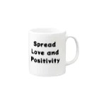 ミラくまのSpread Love and Positivity　愛とポジティブさを広めよう マグカップの取っ手の右面