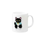 招き猫工房のタキシード招きにゃん Mug :right side of the handle