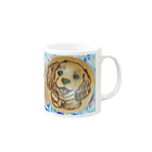 YURITAROORIGINLのAmerican Cocker Spaniel,わるそう坊主のコッカースパニエル Mug :right side of the handle