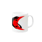 神沼のレッドムーン　Black＿Lizard Mug :right side of the handle