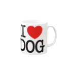 I LOVE SHOPのI LOVE DOG-アイラブドッグ- Mug :right side of the handle