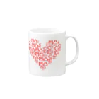 WgalleryCの27.ha-to-red Mug :right side of the handle