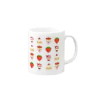 お母ちゃんヌァンシィのいちご達🍓 Mug :right side of the handle