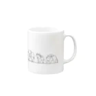 チムニー珈琲焙煎所の珈琲豆を運ぶどうぶつキャラバン Mug :right side of the handle