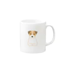 ゆいたっく／犬イラストの香箱(大きめ) Mug :right side of the handle