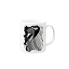 greetenの不死鳥アート　モノクロ Mug :right side of the handle