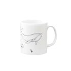 ｓの店（SUZURI店）のくじらないん Mug :right side of the handle