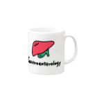 Dr.pepepe の陽気な血球やさんのGastroenterology-Liver Mug :right side of the handle