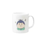 とくら屋のコンパチを受けるおすもうさん Mug :right side of the handle