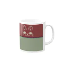 山葵あやめのネコちゃんカップ Mug :right side of the handle