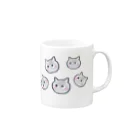 mannmaruのイラストねこさん Mug :right side of the handle