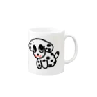 HAPPY.HAPPY.CRAZYのだるめしあん Mug :right side of the handle