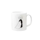 minco ￤ イラストとねこのピアノブラックな夜 Mug :right side of the handle