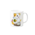 たみ★ずかんのお茶飲むたみねこ Mug :right side of the handle