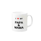 Simple LifeのI ♥ MY PAPA & MAMA マグカップの取っ手の右面