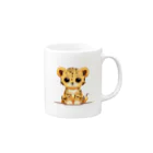 BunnyBloomのcute cheetah Mug :right side of the handle