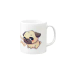 furebuhi　clubのCUTE PUG！ Mug :right side of the handle