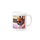 柴犬を愛する者のたたずむサングラス柴 Mug :right side of the handle