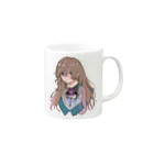 らぴすらずりのラフな少女 Mug :right side of the handle