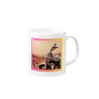 kanakana22の桃色の夕焼けバイク編 Mug :right side of the handle