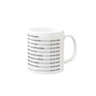 Donate the Taste by Yuui Vision のOpening Hours (Black & White) Mug :right side of the handle