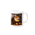 kpop大好き！のかわいい猫のイラストグッズ Mug :right side of the handle