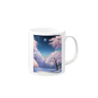 yuyuの夜の桜公園 Mug :right side of the handle