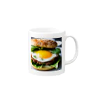 チワワ愛好家ショップの半熟とろけるハンバーグ チーズ愛好家の夢！ Mug :right side of the handle