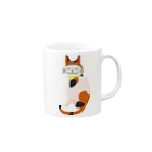 Jam Snowの三毛猫のクー Mug :right side of the handle