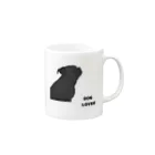 DOG LOVERのDOG LOVER（パグ） Mug :right side of the handle