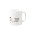 Mochishopの並ぶ文鳥 Mug :right side of the handle