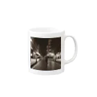 Atelier_de_rossiの黒猫夜景 Mug :right side of the handle