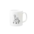 kopapaの親子手つなぎデートくん Mug :right side of the handle