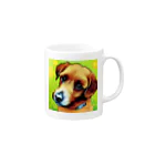 ハッピー・ディライト・ストアの見つめる愛犬 Mug :right side of the handle