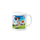 八雲のサッカーガール Mug :right side of the handle