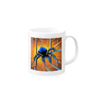 yorozuya4628のドット絵　クモ　スパイダー　ピクセル画像 Mug :right side of the handle